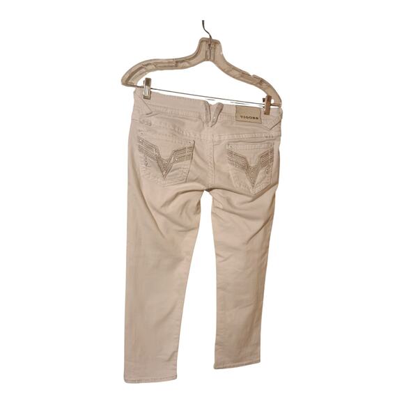 VIGOSS The Chelsea White Embellished Pockets Capri Jeans Women's Size‎ 3/4 - Picture 2 of 11